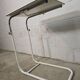 Adjustable side table from the 1970s in white lacquered metal.
