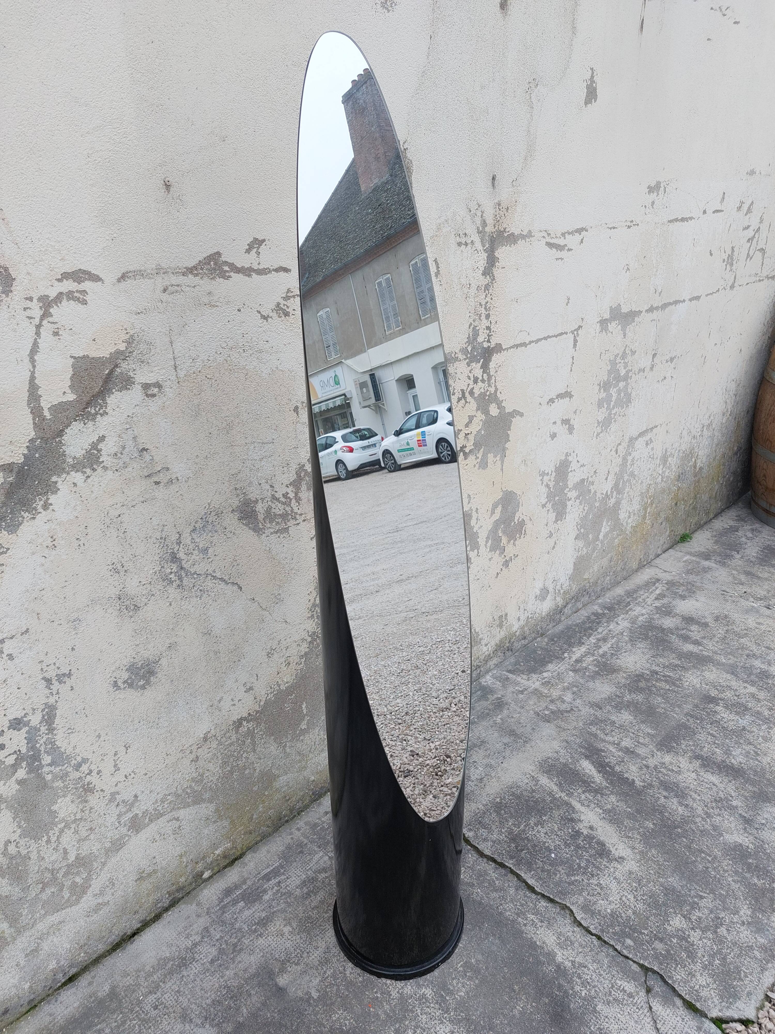 Miroir sur pied vintage année 80