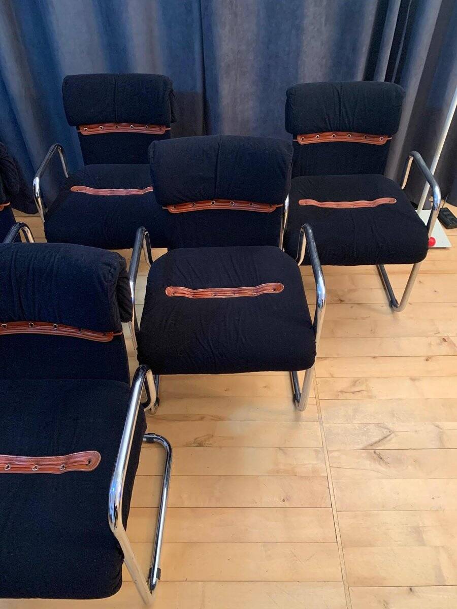 Chairs by Guido Faleschini for i4 Mariani, Italy, 1970s, set of 6