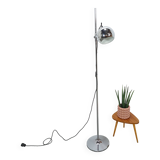 Space age chromen staande bol lamp vloerlamp