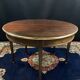 Console table demi-lune 19th century Louis XVI modular foldable top in mahogany.
