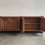 Buffet brutaliste, Biosca, bois massif, travail artisanal, Espagne