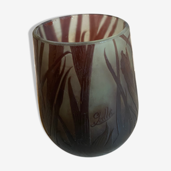 Galle flat-bottomed vase