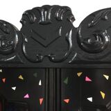 Stylized sideboard 80s pop confetti art