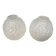 Art Deco ball vase pair with flower and leaf decor