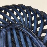 Basket, blue ceramic fruit basket