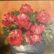 Tableau ancien bouquet de fleurs
