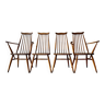 Set de 4 chaises de salle à manger en bois par Ercol