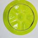 3 art deco oyster plates with green geometric decor