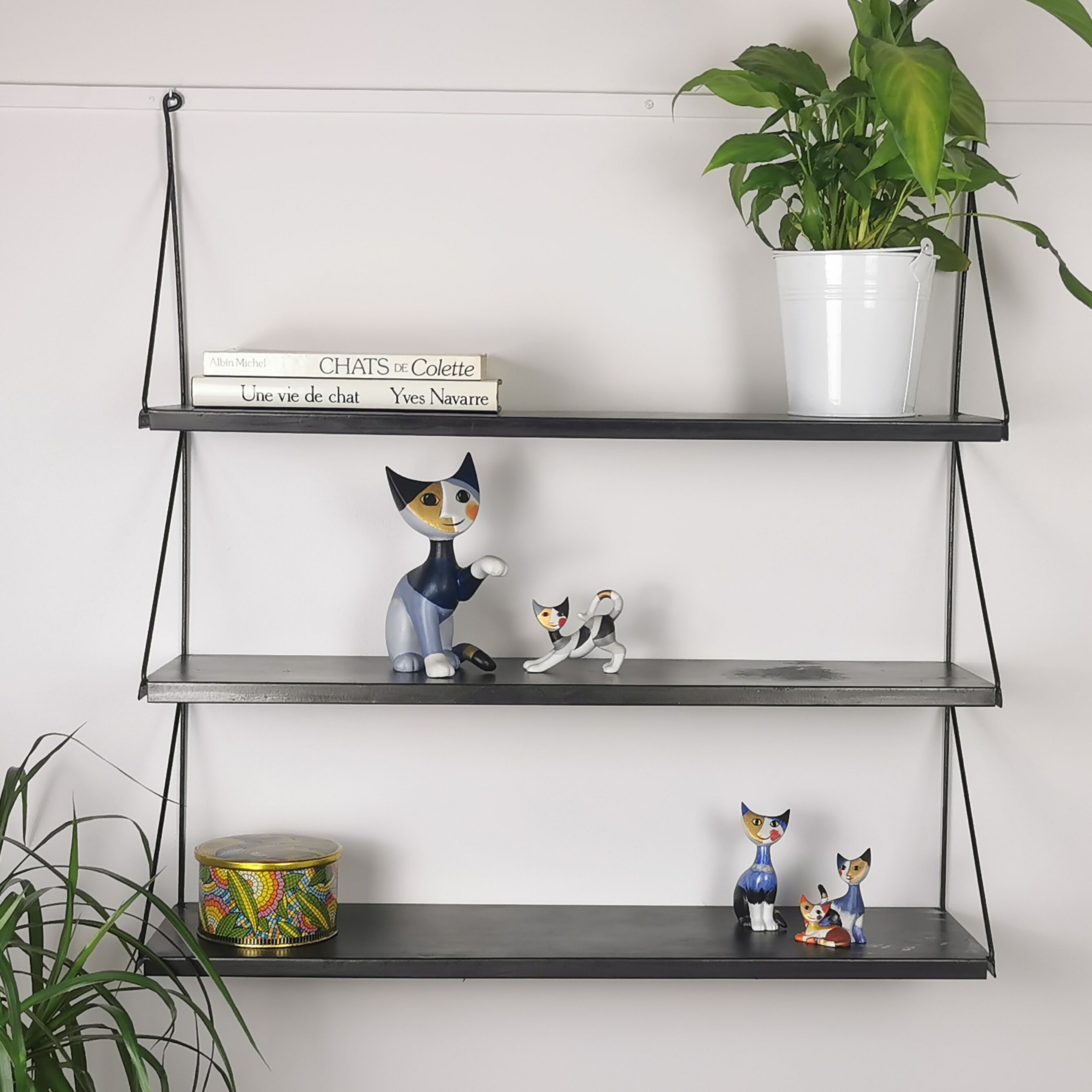 Vintage metal shelf
