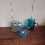 Set of 3 old miniature glasses