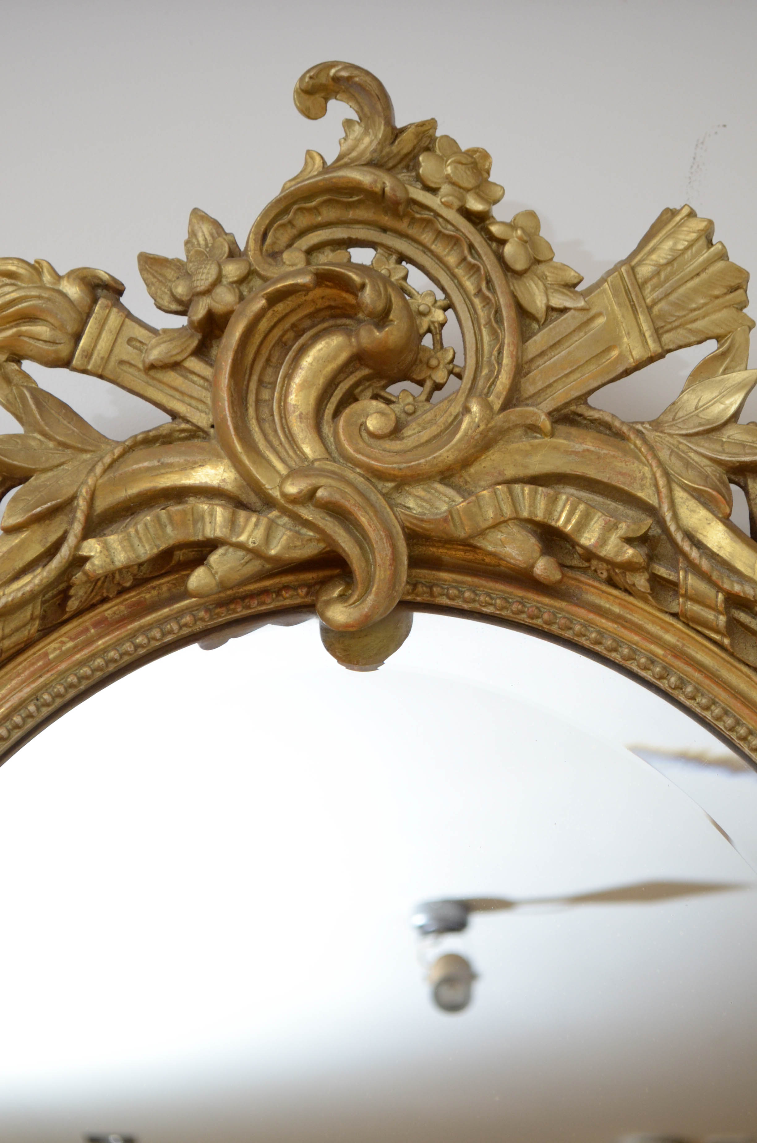 19th century gilt wall mirror - 112x70cm