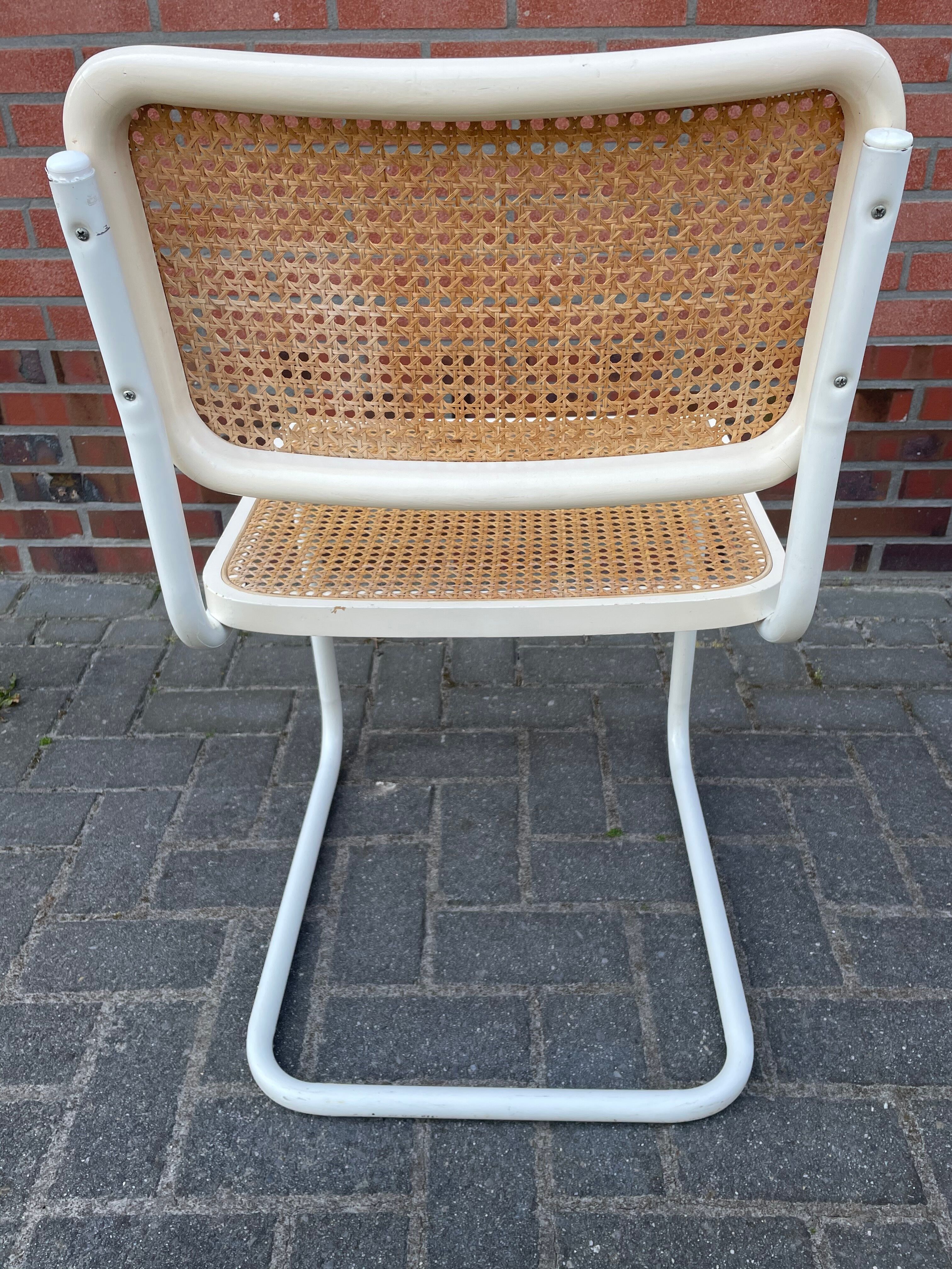 Cesca dining room chair designed by Marcel Breuer