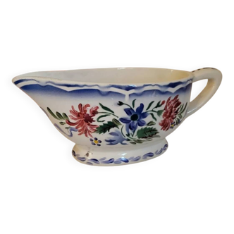 Old Sarreguemines ELORN Earthenware Sauce Boat