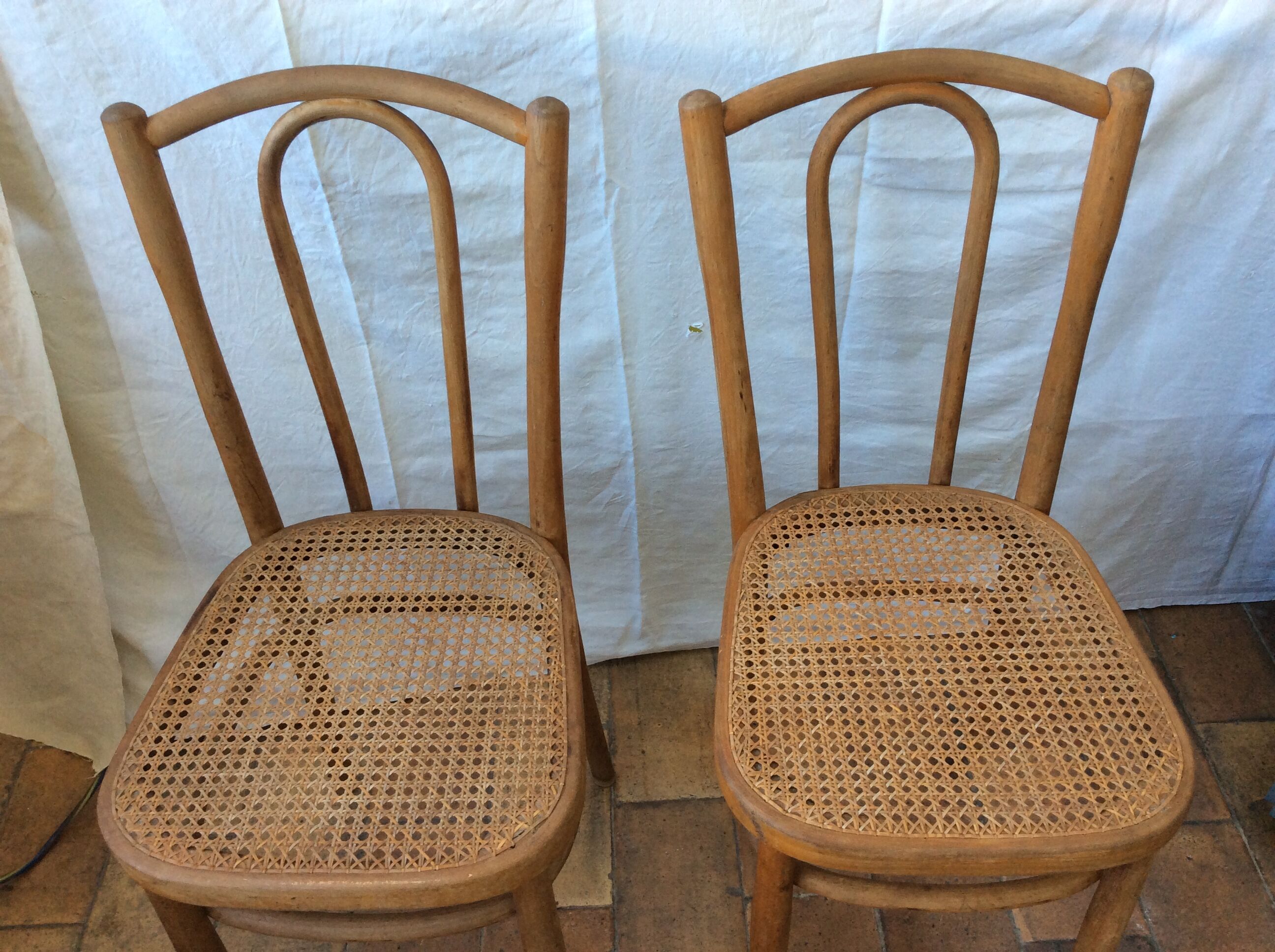 Pair of vintage bistro chairs