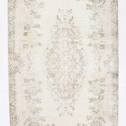 291x172 Vintage Turkish Rug, Pastel Pink Green Brown Rug, Turkish Carpet