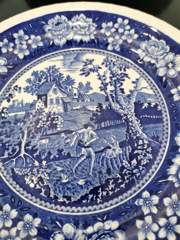 Set of 6 talking plates Villeroy&Boch Rusticana Bleues