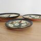 Vintage Hand-Painted Clay Plates: 1970s Yugoslavian Floral Wall Decor
