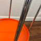 Bat chariot desserte vintage Space Age orange vintage