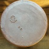 Sandstone pitcher stamped Mongolfier Durtal. Color: gradient of beiges