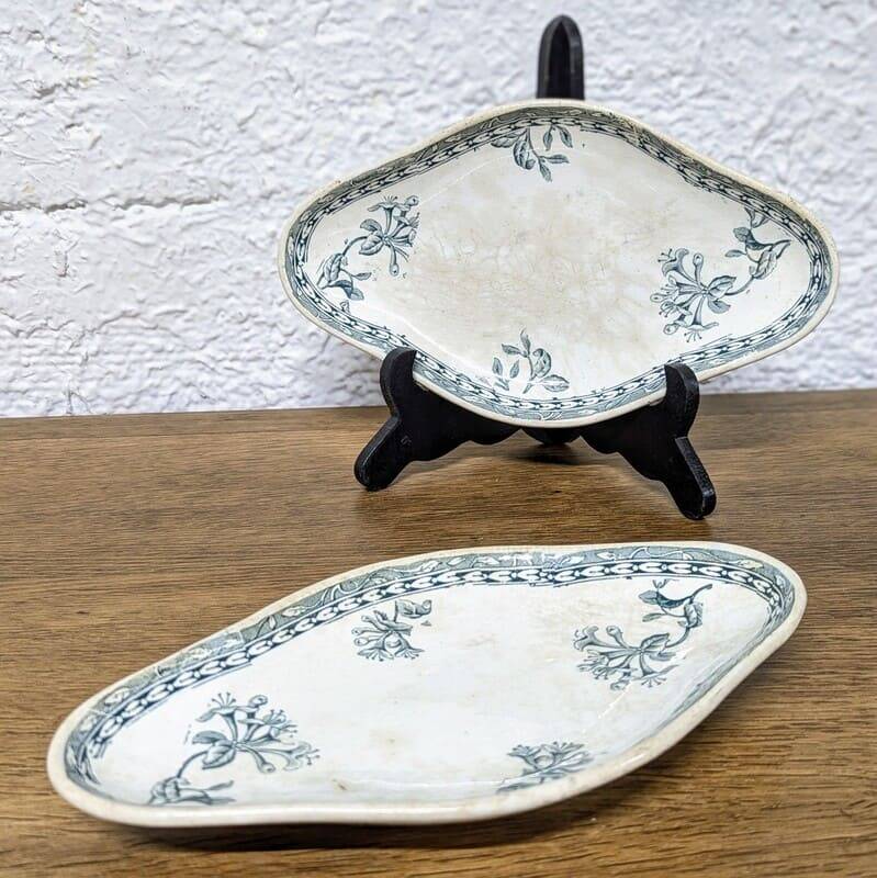 Pair of earthenware dishes from Castres earthenware factory