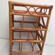 Rattan wicker storage cabinet with 3 vintage drawers