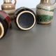 Set of five pottery fat vava "414-16" vases Made by Scheurich, Germany