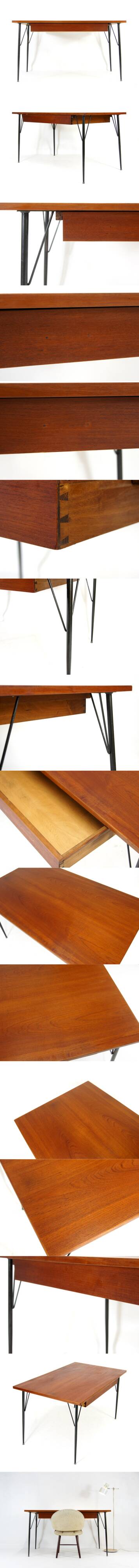 Retro Vintage Danish Architects Writing Office Desk Mid Century Teak 1970s 60s