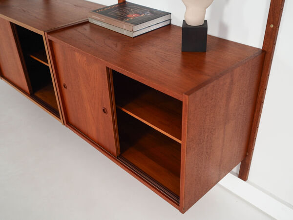 Bibliothèque modulaire en teck PS System par Rand, Danemark années 1960