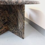 Paire de tables basses gigognes vintage en granit des années 70