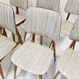 Suite of 6 vintage chairs 1950