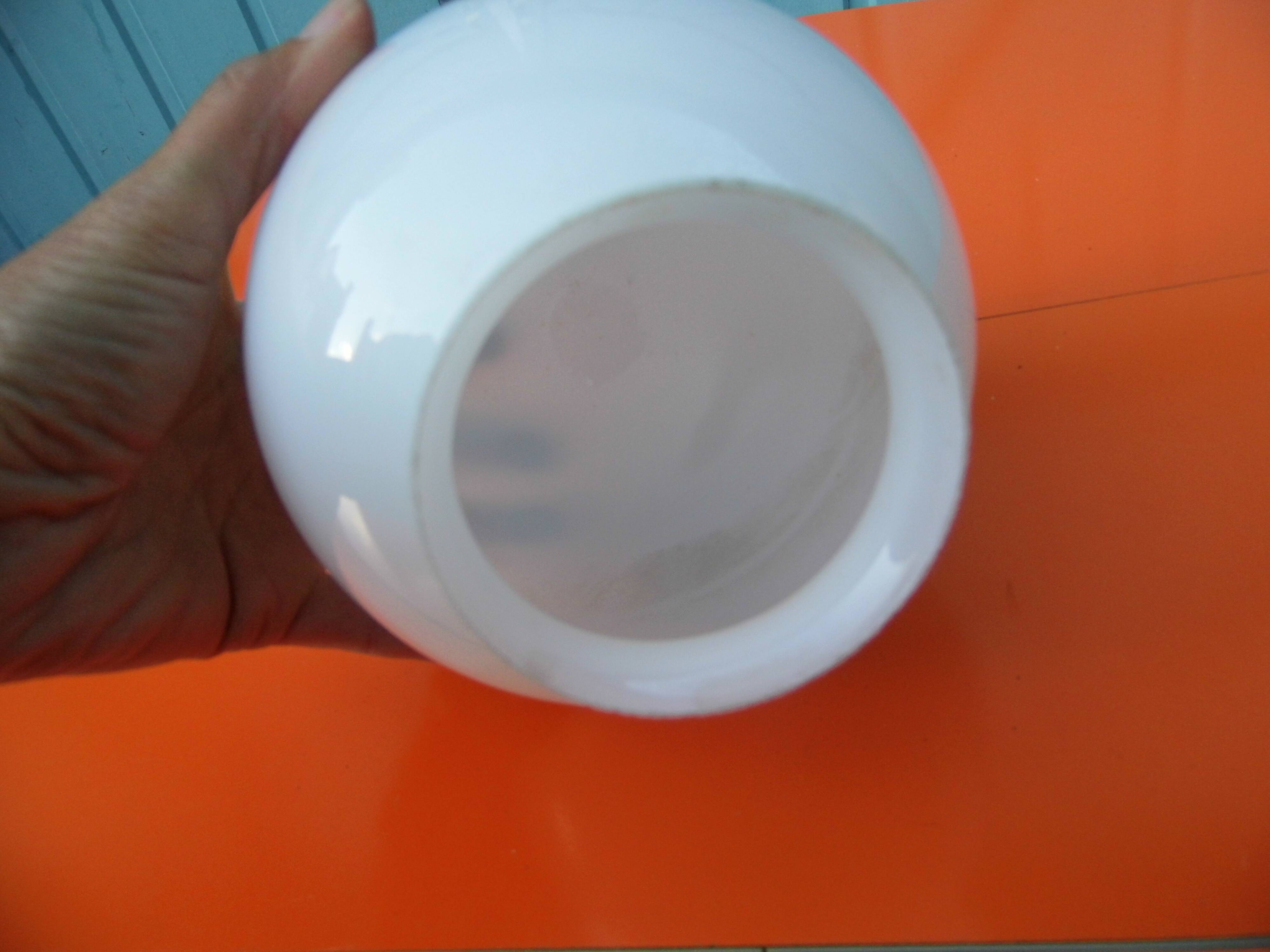 Small globe, white opaline ceiling lamp, vintage