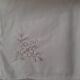 Set of 12 linen bis towels with flower embroidery