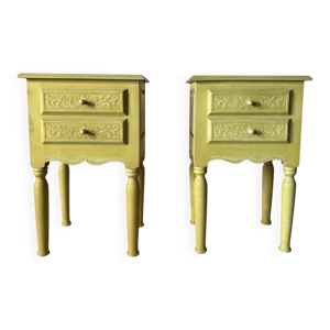 Paire de chevets vintage - bois