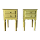 Pair of vintage carved wooden bedside tables.