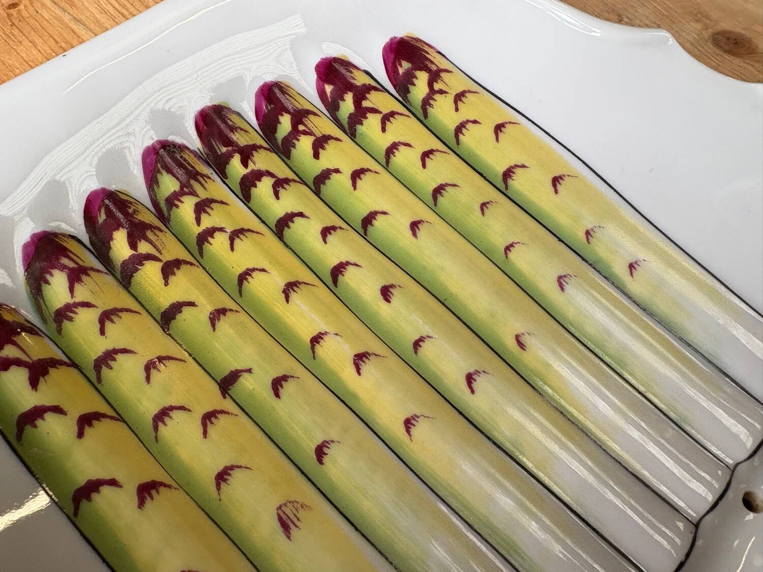 Antique asparagus dish in Limoges porcelain – Pates & Cie – system