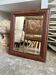Bevelled mirror in moulded wood 39 x 33 cm