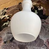 Vintage opaline glass pendant lamp 60s, Italian design