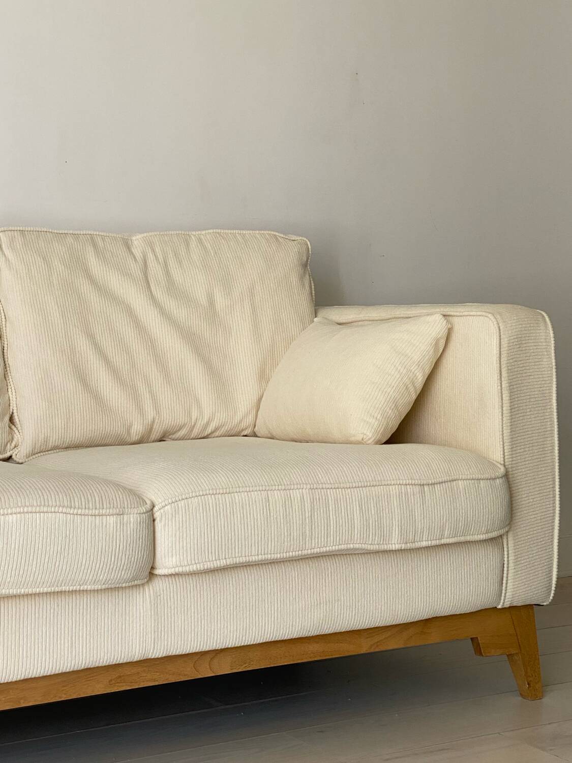 Scandinavian corduroy sofa