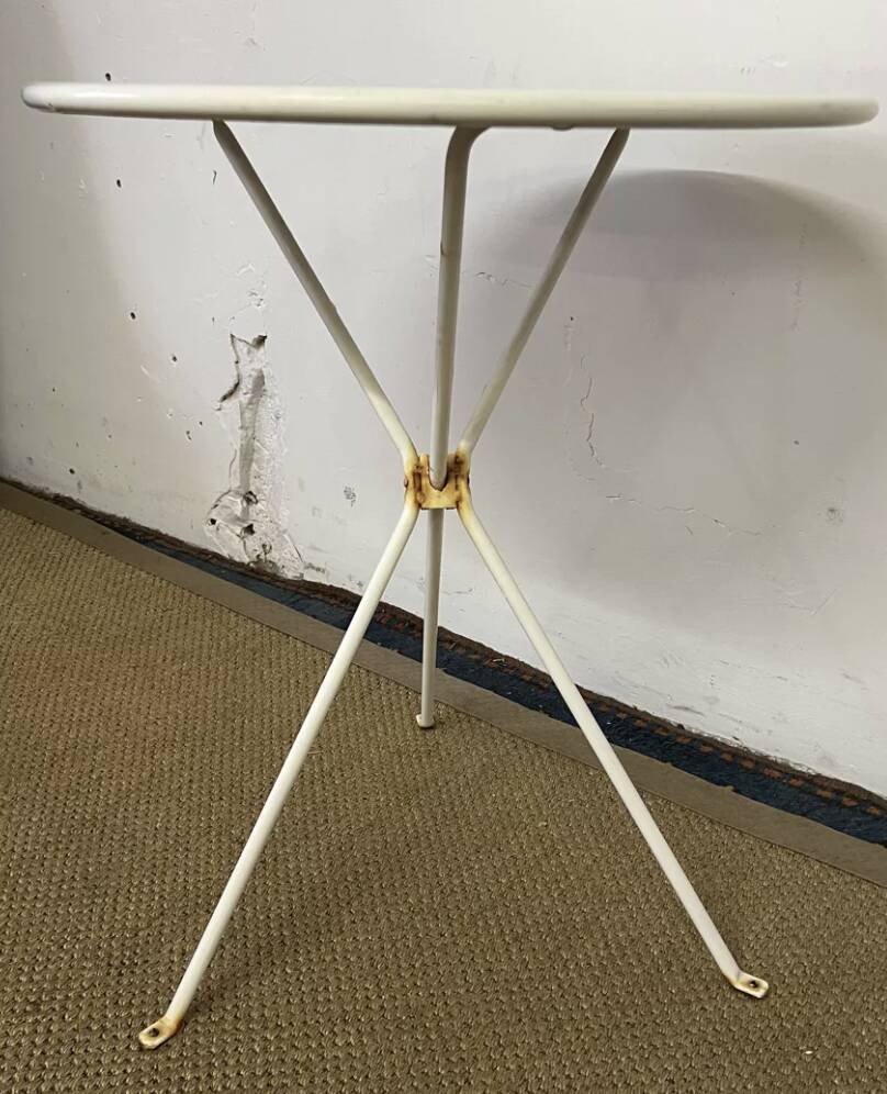 Vintage metal bistro table