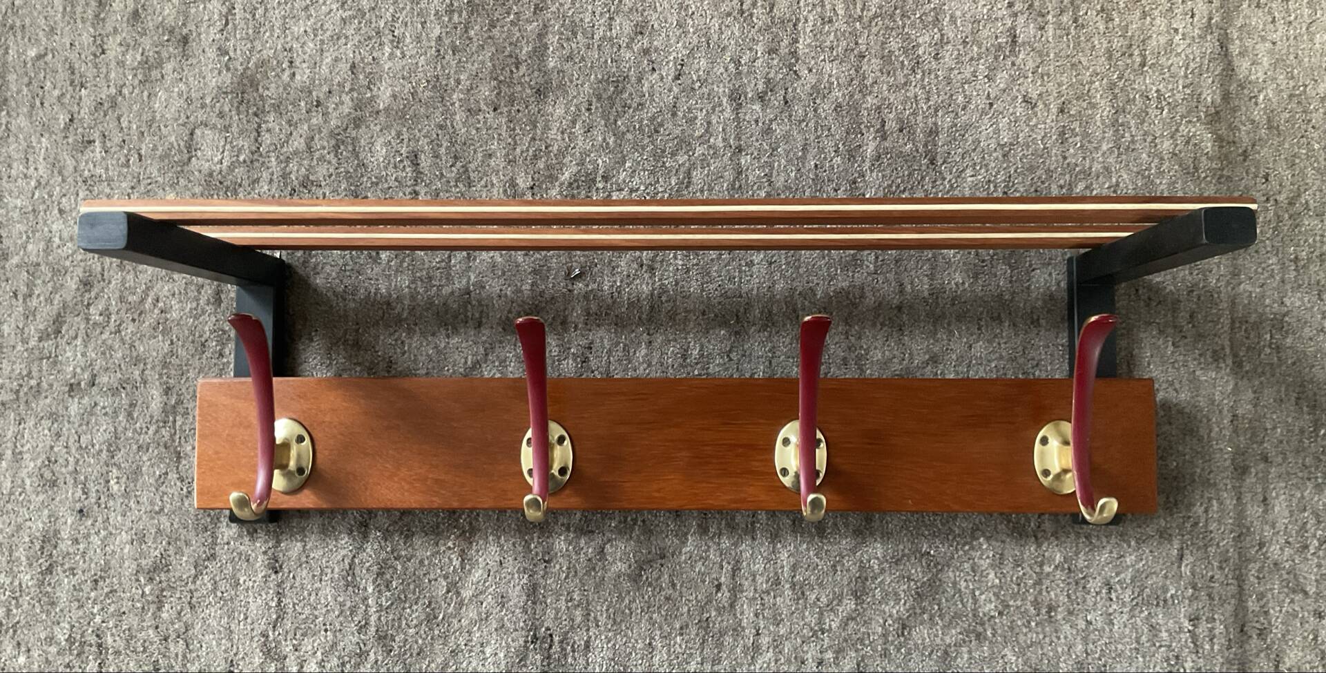Scandinavian coat rack wardrobe in teak from the 1960s.
