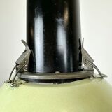 Industrial soviet light green enamel pendant lamp, 1960s