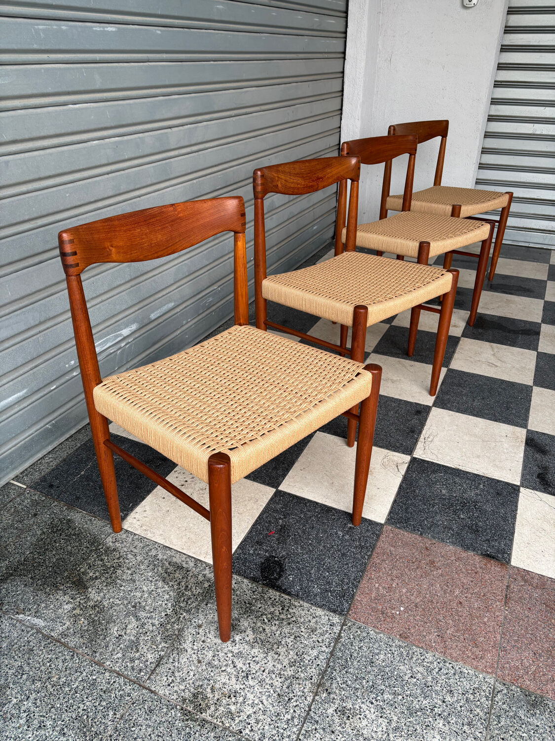 Set of 4 chairs by H.W. Klein for Bramin
