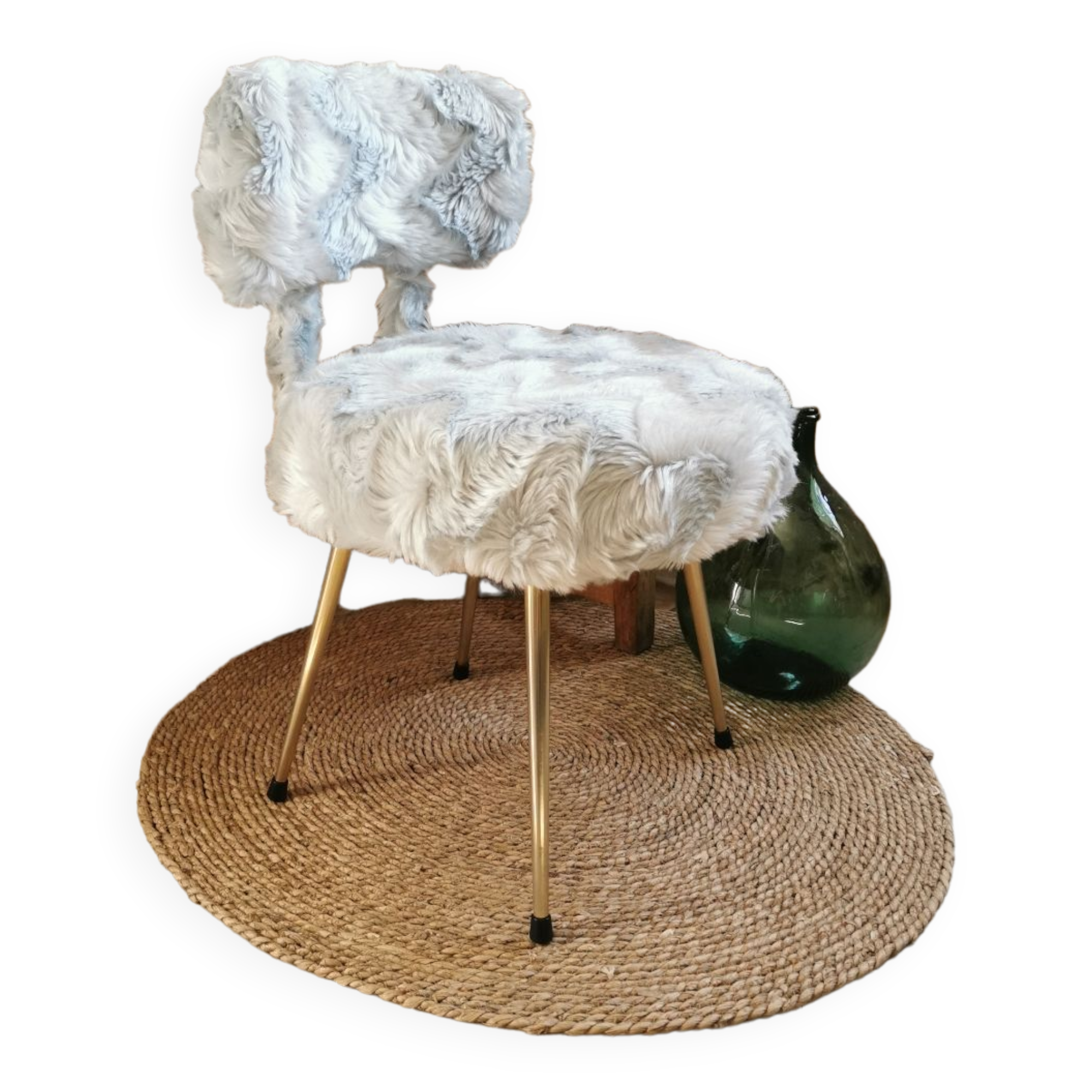 Armchair Vintage moumoute Pelfran