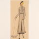 Art Déco Fashion Illustration, Gouache on Paper, 93 x 52 cm