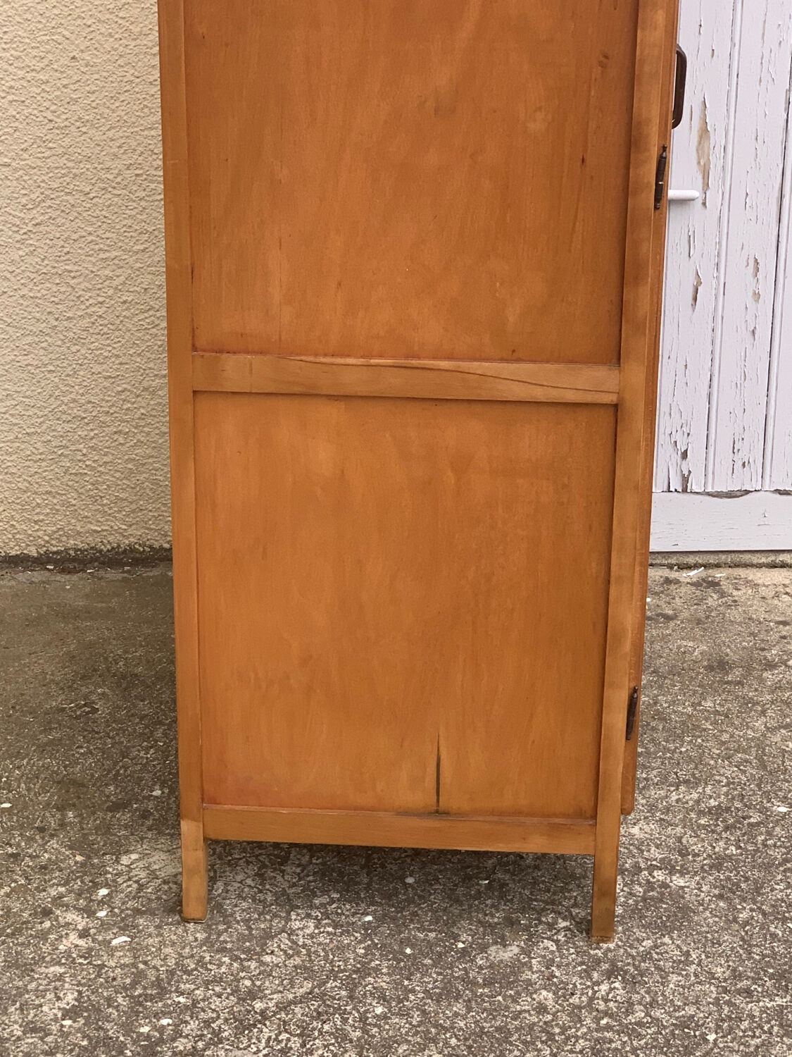 Parisian wardrobe vintage beech 1970