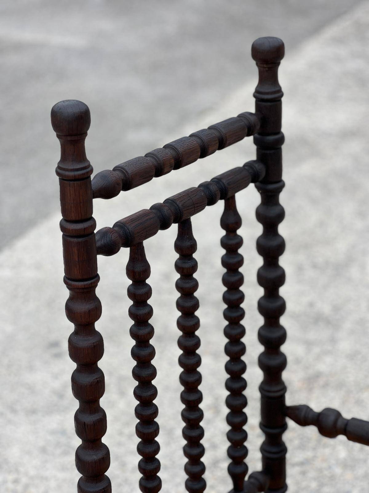Chair called Bobbin in stained oak, 1930