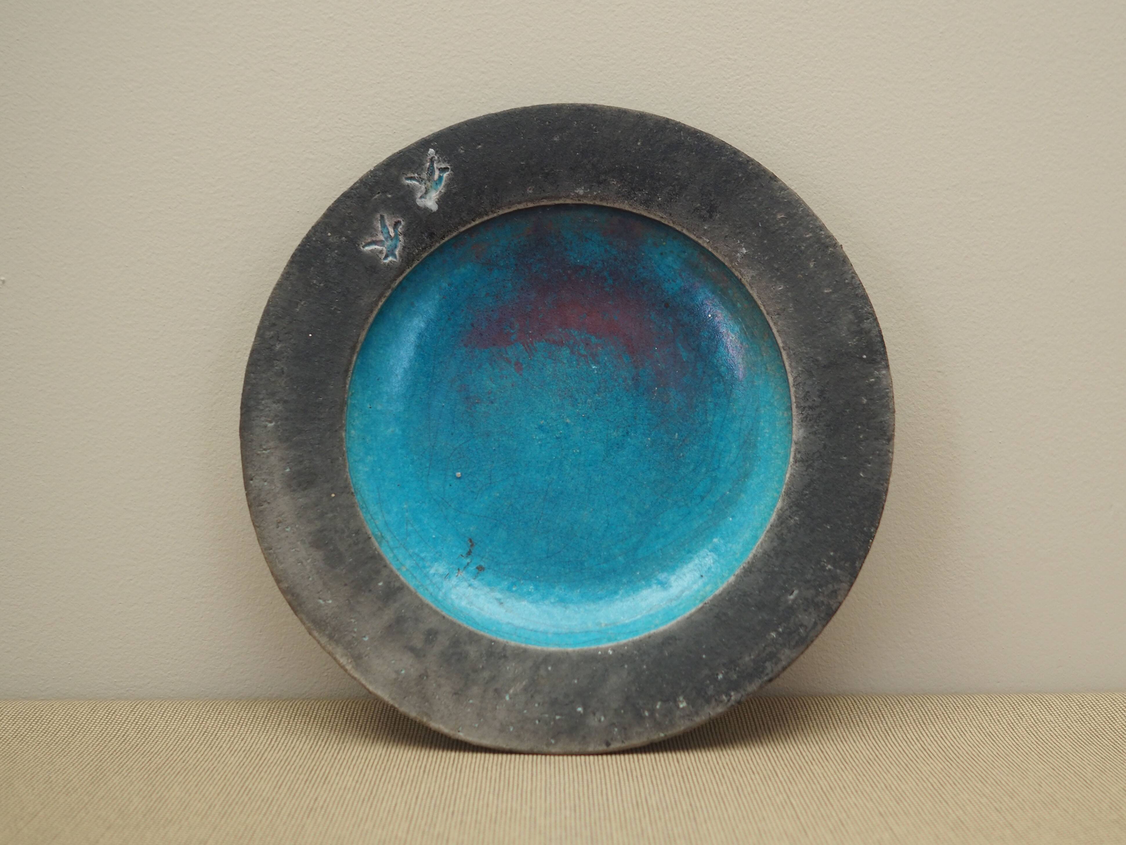 Ceramic platter, Danish design, 1960s, manufacture: Denmark