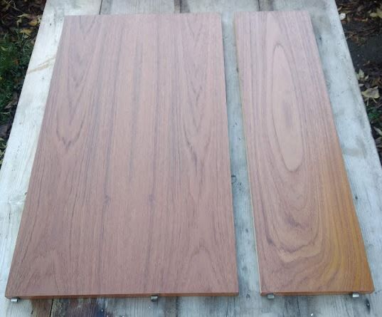 Vintage modular desk shelf in Teak veneer and black metal, Nisse Strinning, 60s