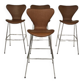 Ensemble de tabourets de bar Arne Jacobsen par Fritz Hansen